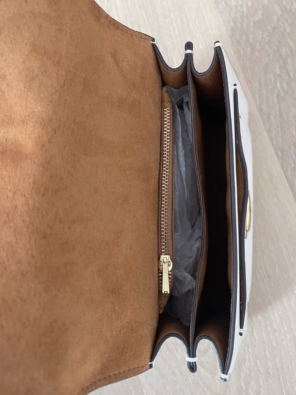 Coach Cream Pebbled Leather Satchel with Gold 'C' Turnlock - Picture 7 of 16